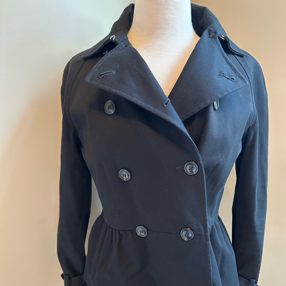 Ann Taylor Classic Black Trench Coat
